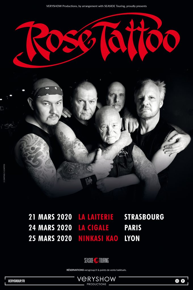 Rose Tattoo will return to France in 2020 Rose Tattoo